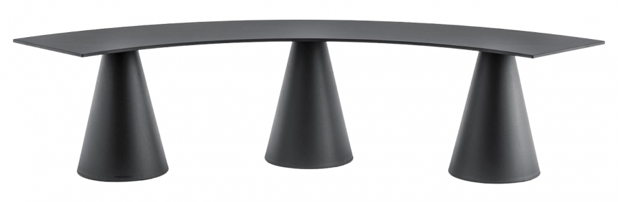 Скамейка полукруглая пластиковая Ikon Bench