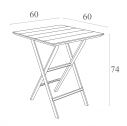 Стол пластиковый складной Siesta Contract Helen Folding Table 60 пластик белый Фото 2