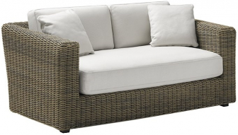 Диван двухместный плетеный с подушками-thumbs-Фото1