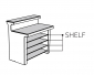 Полка стеклянная для барной стойки SLIDE Break Line Glass Shelf стекло закаленное Фото 2
