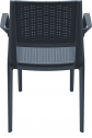 Кресло пластиковое плетеное Siesta Contract Capri стеклопластик антрацит Фото 10