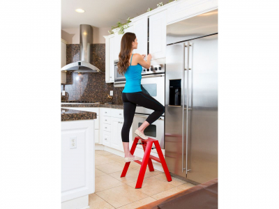 Стремянка интерьерная Hasegawa ML-2 алюминий красный Фото 6