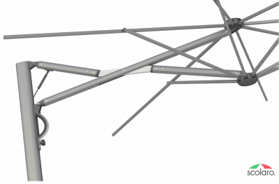 Зонт профессиональный 3.5х3.5 м Scolaro Astro Titanium алюминий, акрил титан, черный Фото 11