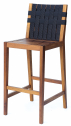 Стул плетеный барный La Romana Legno Sorrento ироко, полипропиленовый канат Фото 1
