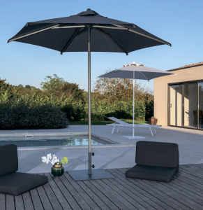 Зонт профессиональный Ø2.5 м Scolaro Lido Titanium алюминий, акрил титан, антрацит Фото 9