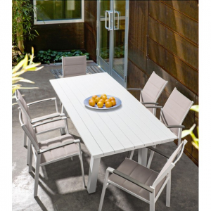 Стол металлический обеденный Garden Relax Aron алюминий белый Фото 6