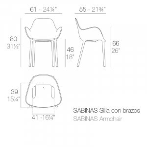 Кресло пластиковое Vondom Sabinas Basic полипропилен, стекловолокно глина Фото 2