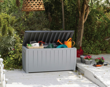 Сундук пластиковый Keter Novel Storage Box полипропилен серый, черный Фото 12