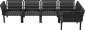 Комплект пластиковой мебели Siesta Contract Portofino Lounge Corner стеклопластик, полипропилен, полиэстер черный, темно-серый Фото 5