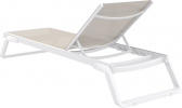 Шезлонг-лежак металлический Siesta Contract Tropic стеклопластик, алюминий, текстилен белый, бежевый Фото 8
