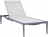Лежак металлический текстиленовый Unopiu Luce алюминий, текстилен графит, темно-серый, песочный Фото 1