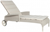 Шезлонг-лежак плетеный с матрасом JANUS et Cie Deauville II алюминий, искусственный ротанг, акрил пергаментный Фото 1