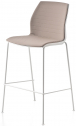 Стул барный с обивкой Kastel Kalea сталь, полипропилен, ткань белый Фото 1