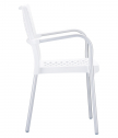 Кресло пластиковое Siesta Contract Bella алюминий, полипропилен белый Фото 7