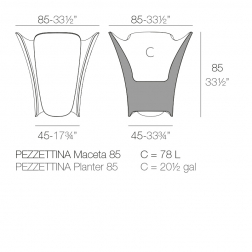 Кашпо пластиковое Pezzettina Basic