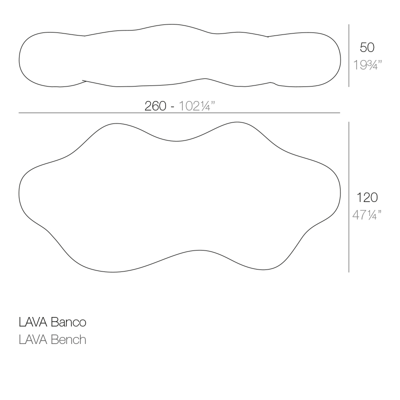 Скамья пластиковая Lava Basic