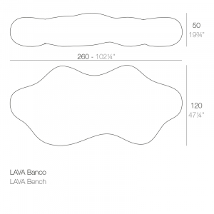 Скамья пластиковая Vondom Lava Basic полиэтилен Фото 2