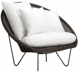 Кресло лаунж плетеное с подушками-thumbs-Фото1
