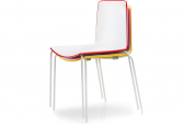 Стул пластиковый PEDRALI Tweet металл, стеклопластик хромированный, белый, оранжевый Фото 5