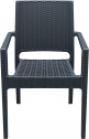 Комплект пластиковой мебели Siesta Contract Miami Ibiza стеклопластик антрацит Фото 7