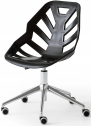 Стул офисный пластиковый Gaber Ninja 5R алюминий, технополимер черный Фото 1