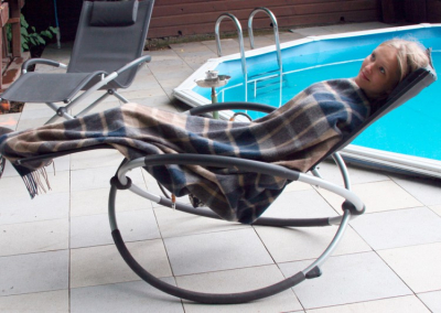 Шезлонг-качалка металлический Besta Fiesta Concept алюминий, текстилен черный Фото 4