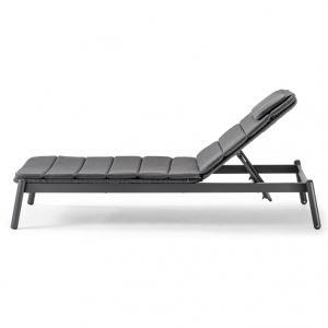 Лежак плетеный с матрасом Grattoni Atol алюминий, роуп, олефин антрацит, темно-серый, серый Фото 6