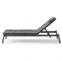 Лежак плетеный с матрасом Grattoni Atol алюминий, роуп, олефин антрацит, темно-серый, серый Фото 6