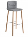 Стул барный с обивкой Gaber Slot 78 BL бук, технополимер, экокожа Фото 1