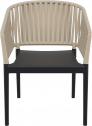 Кресло пластиковое с подушками Siesta Contract Portofino стеклопластик, полипропилен, полиэстер черный, бежевый, бежевый Фото 11