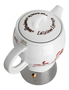 Кофеварка гейзерная Ancap Espressina Classic сталь, фарфор деколь Un Anno in Campagna Фото 6