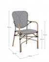 Кресло металлическое плетеное Garden Relax Cadeira алюминий, искусственный ротанг кастель Фото 2