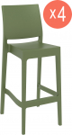 Комплект пластиковых барных стульев Maya Bar 75 Set 4