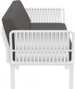 Диван пластиковый двухместный с подушками Siesta Contract Portofino Lounge стеклопластик, полипропилен, полиэстер белый, темно-серый Фото 8