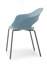 Кресло пластиковое Scab Design Lady B сталь, технополимер черный, голубой Фото 4