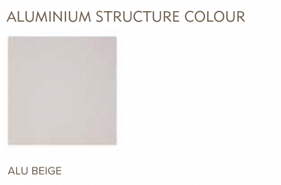 Столик металлический кофейный Grattoni Bahamas тик, алюминий натуральный, бежевый Фото 3