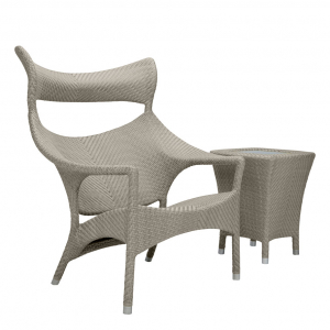 Кресло лаунж плетеное JANUS et Cie Amari алюминий, искусственный ротанг палладиевый саржевый Фото 7