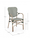 Кресло металлическое плетеное Garden Relax Cadeira алюминий, искусственный ротанг зеленый Фото 2