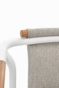 Кресло металлическое с подушками Garden Relax Leonida алюминий, тик, олефин белый Фото 8