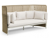 Диван плетеный с подушками Ethimo Esedra алюминий, искусственный ротанг, акрил песочный, белый Фото 6