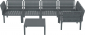 Комплект пластиковой мебели Siesta Contract Portofino Lounge Corner стеклопластик, полипропилен, полиэстер темно-серый, темно-серый Фото 14