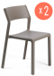 Комплект пластиковых стульев Nardi Trill Bistrot Set 2 стеклопластик тортора Фото 1