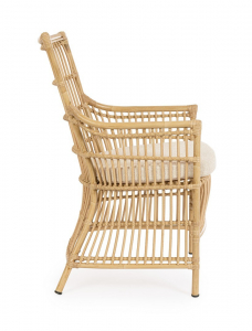 Кресло плетеное с подушкой Garden Relax Adelma алюминий, искусственный ротанг, олефин натуральный, бежевый Фото 4