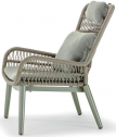 Кресло лаунж плетеное с подушками Grattoni Tropea алюминий, роуп, олефин зеленый Фото 1