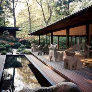 Фигура дизайнерская пластиковая Vondom Origami Inu Basic полиэтилен Фото 5