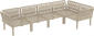Комплект пластиковой мебели Siesta Contract Portofino Lounge Corner стеклопластик, полипропилен, полиэстер бежевый, светло-коричневый Фото 14