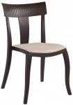 Стул пластиковый с обивкой Toro-S Rattan Soft