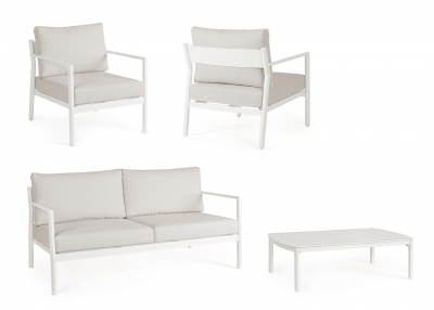 Комплект лаунж мебели Garden Relax Sirius алюминий, полиэстер белый Фото 4