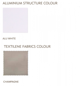 Кресло металлическое текстиленовое Grattoni GS 936 алюминий, текстилен белый, шампанское Фото 3