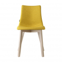 Стул с обивкой Scab Design Natural Zebra Pop бук, поликарбонат, ткань отбеленный бук, желтый Фото 3